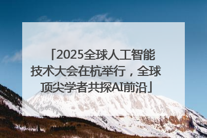 2025全球人工智能技术大会在杭举行，全球顶尖学者共探AI前沿