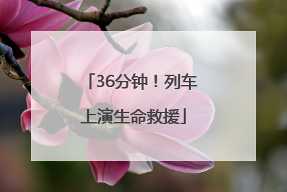 36分钟！列车上演生命救援