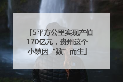 5平方公里实现产值170亿元，贵州这个小镇因“数”而生