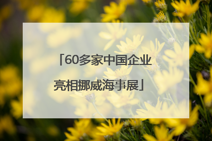 60多家中国企业亮相挪威海事展