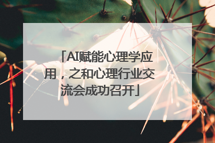 AI赋能心理学应用，之和心理行业交流会成功召开